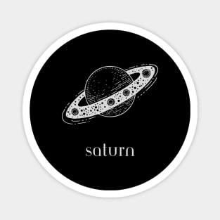 Planet Saturn-Planet Earth Magnet